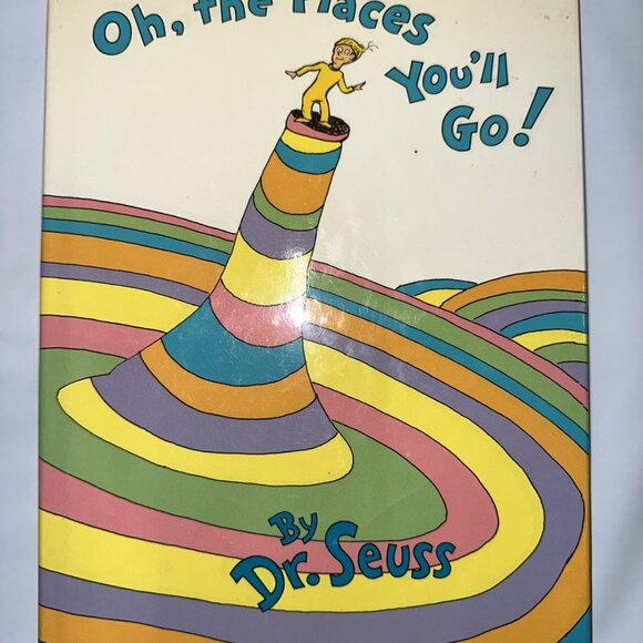 OH, THE PLACES YOU'LL GO! by Dr. Seuss - 1990 True First Ed. HC/DJ RARE! - Picture 1 of 16